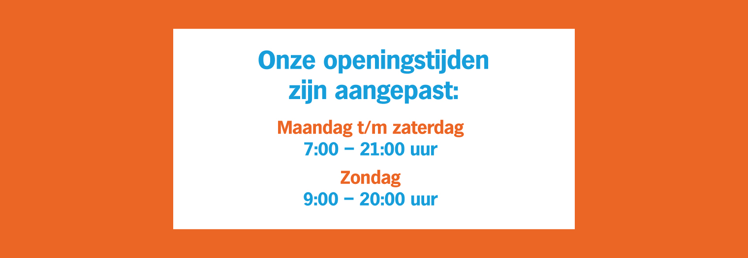 Nieuwe openingstijden