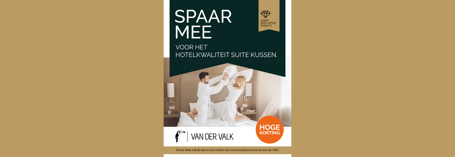 Spaar mee voor het hotelkwaliteit Van der Valk suite kussen!