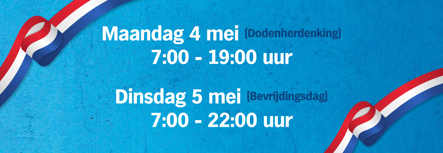 Openingstijden bijzondere dagen